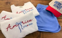 America Embroidered Comfort Color Tee