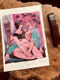 Image 1 of Folk band signed print