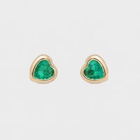 Image 1 of Emerald Heart Promise Stud