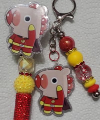 Image 1 of BTS Rhinestone Pen & Keychain Set (659)