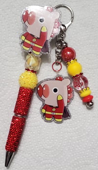 Image 5 of BTS Rhinestone Pen & Keychain Set (659)
