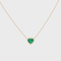 Image 1 of Emerald Heart Promise Necklace