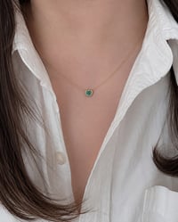 Image 2 of Emerald Heart Promise Necklace