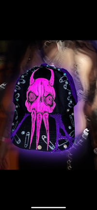Image 4 of Pink anxiety skull hat