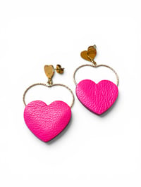 Boucles GRAND LOVE rose fushia