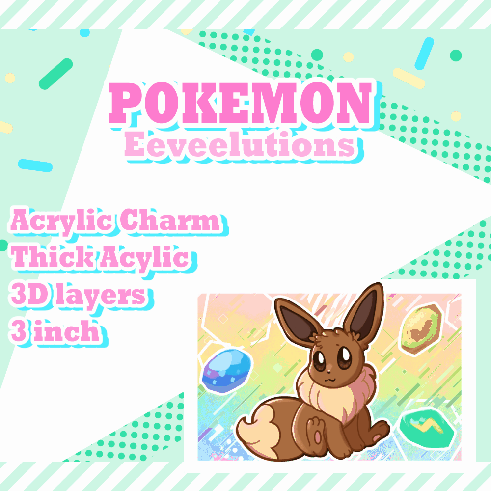 Image of Eevolutions 3D Acrylic Charm Standee