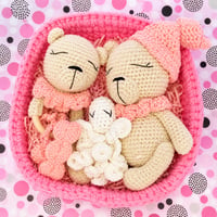 Image 1 of Crochet baby basket set 