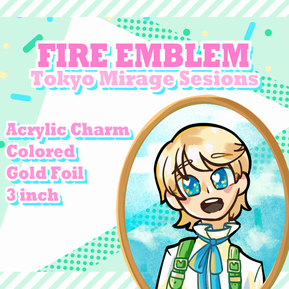 Image of TMS Gold Foil Acrylic Charms by Jinko 