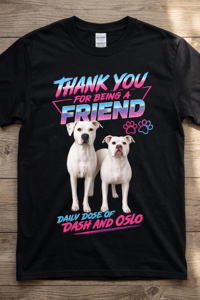 Image 1 of Dash & Oslo black T-Shirt *Made to order *