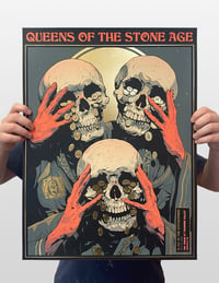 Image 1 of Queens of the Stone Age - Alive From The Catacombs - Lincoln - Gold Foil 