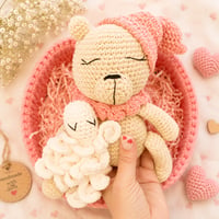 Image 4 of Crochet baby basket set 