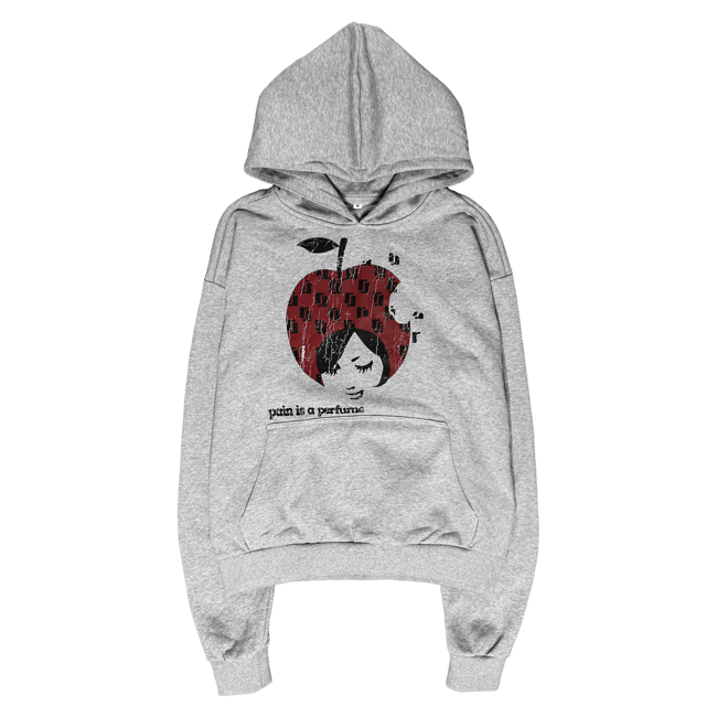 "PAIN IS A PERFUME" PULLOVER HOODIE GRAY