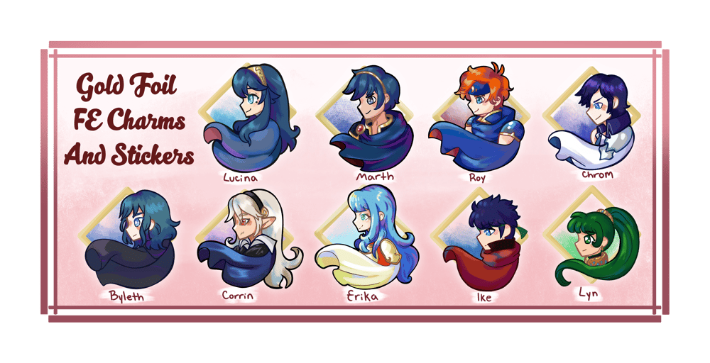 Image of Fire Emblem Gold Foil Stickers