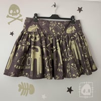 Image 1 of Brown Cats Ruffled Mini Skirt (UK14)