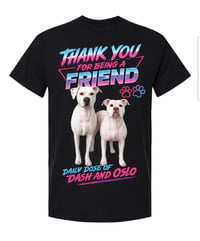 Image 2 of Dash & Oslo black T-Shirt *Made to order *