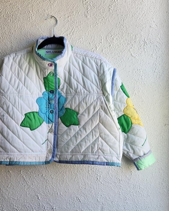 Image of Pansy Quilt Cropped Coat - M/L