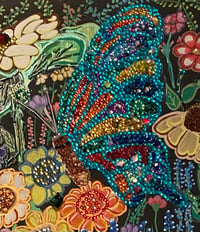 Image 2 of Butterfly in Spring mixed media painting