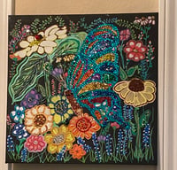 Image 3 of Butterfly in Spring mixed media painting