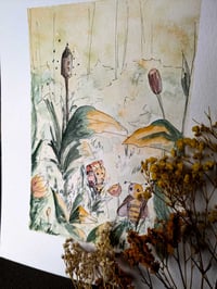 - PRINT - </br> Abeille - Aquarelle </br> <FONT size="2pt">14x21cm</FONT>