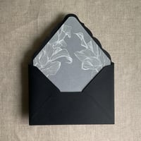 Image 1 of Calla lily white ink print vellum envelope liner PACK of 10