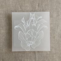 Image 5 of Calla lily white ink print vellum envelope liner PACK of 10