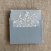 Image 6 of Calla lily white ink print vellum envelope liner PACK of 10
