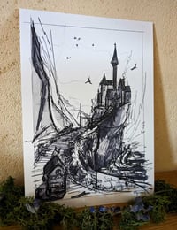 Image 1 of - PRINT - </br> Château - Aquarelle </br> <FONT size="2pt">14x21cm</FONT>