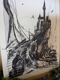 Image 2 of - PRINT - </br> Château - Aquarelle </br> <FONT size="2pt">14x21cm</FONT>