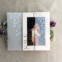 Image 2 of willow rose floral printed vellum wrap for 5x7 inches card PACK of 10