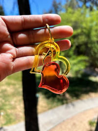 Image 1 of Double Heart Keychains 