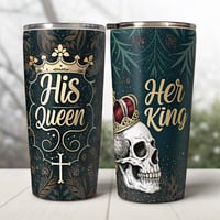 Image 2 of HIS QUEEN, HER KING COUPLES 20 OZ TUMBLER SET