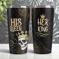 Image 3 of HIS QUEEN, HER KING COUPLES 20 OZ TUMBLER SET