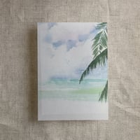 Image 2 of Kai beach wedding white translucent vellum overlays for 5x7 inches cards PACK of 10