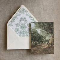 Image 2 of olive tree grove white translucent vellum overlays for 5x7 inches cards PACK of 10