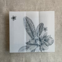 Image 2 of Chelsia tropical floral printed vellum wrap for 5x7 cards PACK of 10