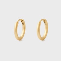 Image 1 of Soft Orbit Huggie Hoop Earrings
