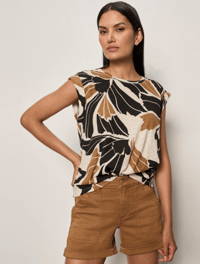 Image 5 of Miriam Knotted Muscle Tee in Lotus