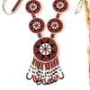 Beaded Medallion Necklace (Stars)