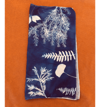 Image 3 of Cyanotype Native Plant Bandana