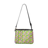 Image 1 of girl with hood cape heart lemon pattern green Small Shoulder Bag
