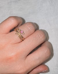 Image 2 of Pink Heart Serpent Devotion Ring