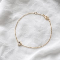 Image 2 of White Sapphire Heart Bracelet