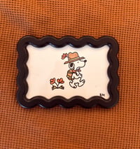Camping Snoopy with frame 4x6