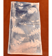 Image 1 of Cyanotype Native Plant Tea towel