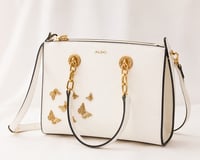Image 2 of  ALDO White and Pink Ombre Shoulder Bag with Gold Butterfly Accents