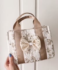 Image 2 of Upcyled Embellished Quilt Mini Bag 