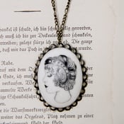 Image of Angelica Illustrated Porcelain Pendant