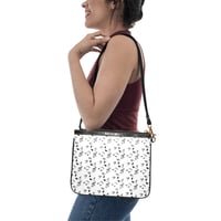 Image 2 of white music notes Small Shoulder Bag 