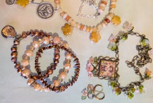 Image of JEWELRY DESTASH! ~ Flowers and Muertitos Bling Assorted Jewelry LOT 4
