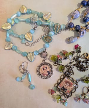 Image of JEWELRY DESTASH! ~ Skulls and Muertitos and Frida Assorted Jewelry LOT 5